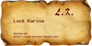 Lock Karina névjegykártya